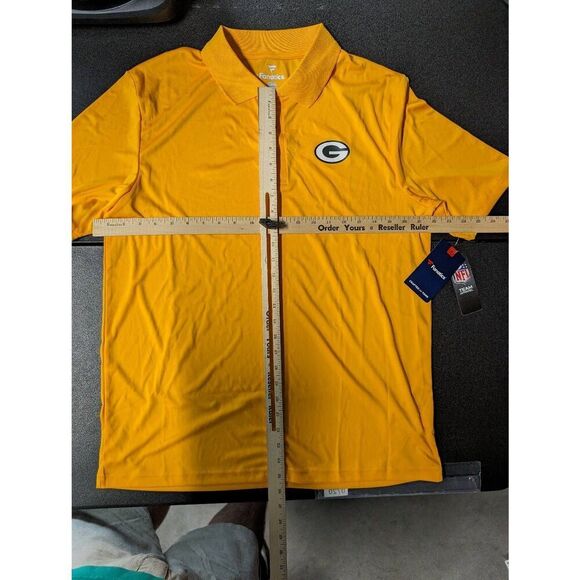 NWT Fanatics Gold Green Bay Packers Component Polo Men's Large - Picture 6 of 6